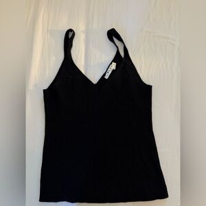 NAK Black V-Neck Ribbed Camisole